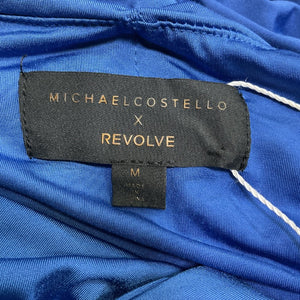 Michael Costello Draped Blue Sapphire Dress Size M