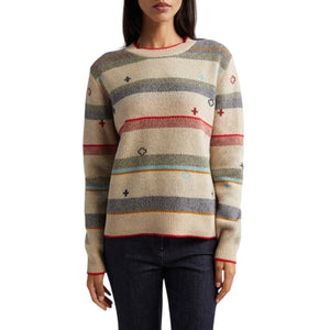 Pendleton Graphic Multicolor Merino Wool Crewneck Sweater Size S