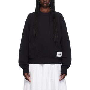 Jil Sander Logo Patch Black Sweatshirt Size XS