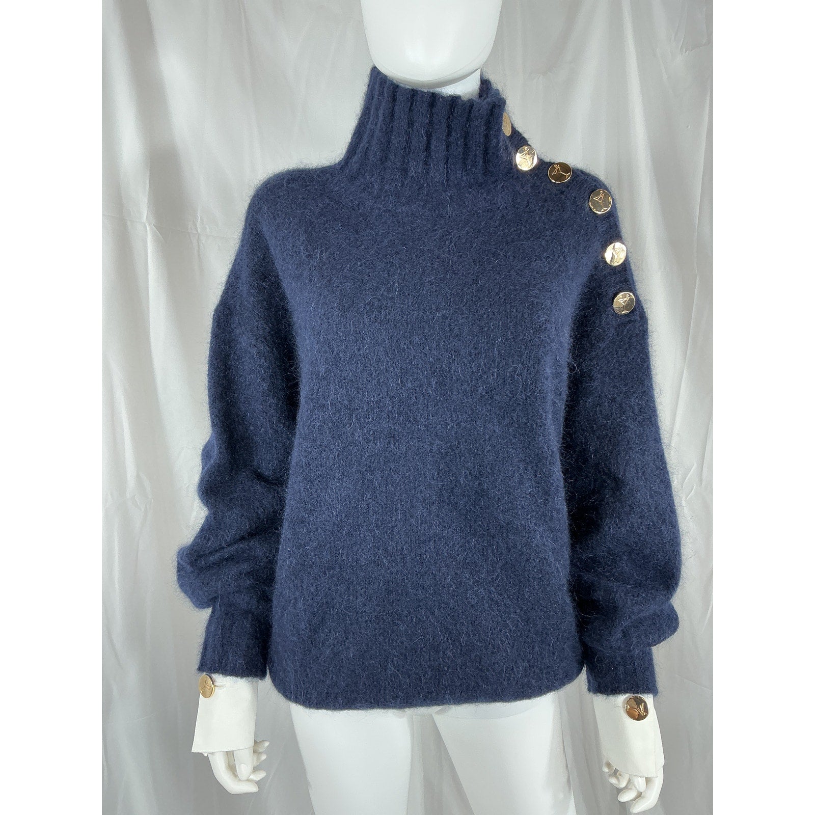 Retrofete 'Amalia' Navy Wool Sweater Size M