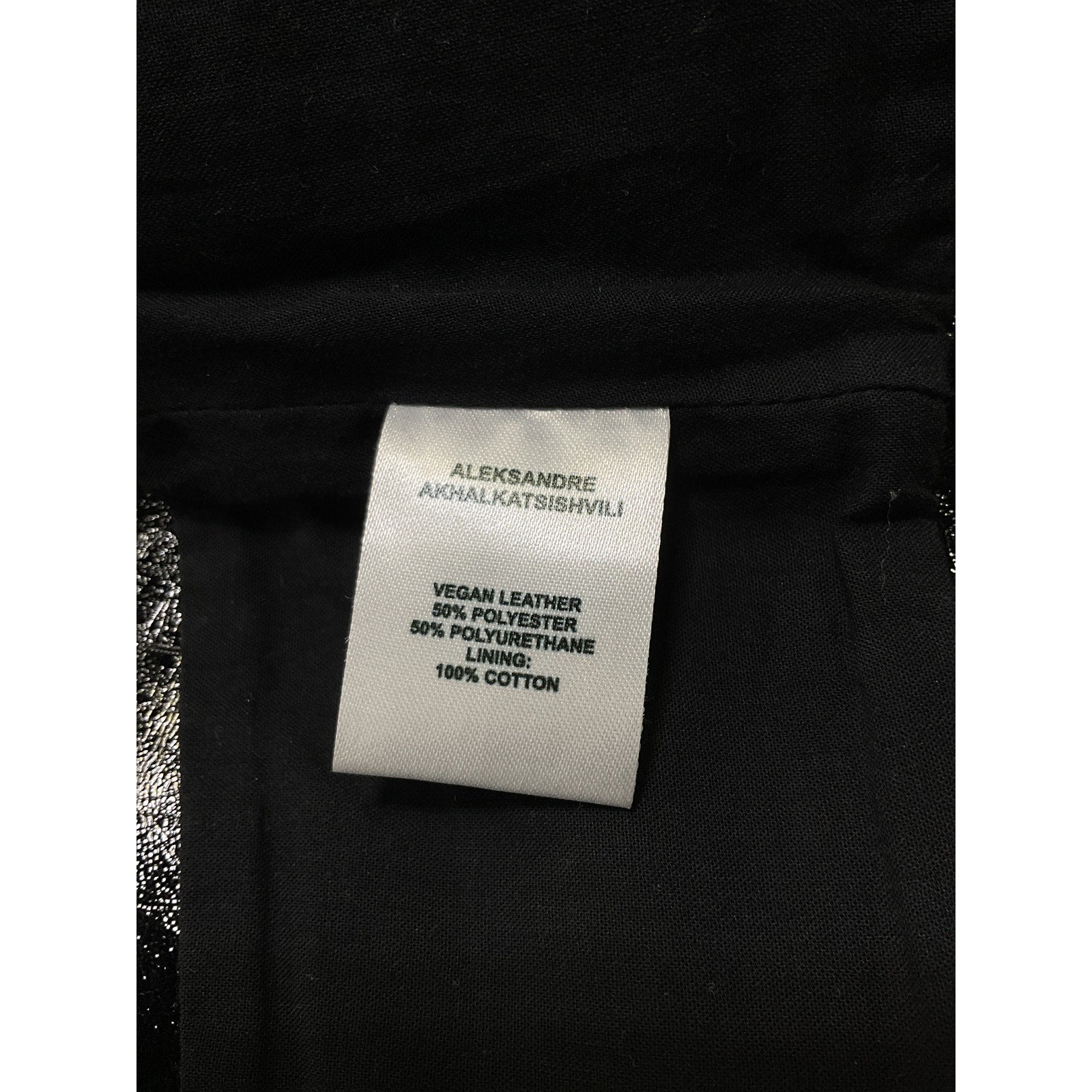Aleksandre 'Akhalkatsishvili' Black Button Corset Faux-Leather Tank Top Size L