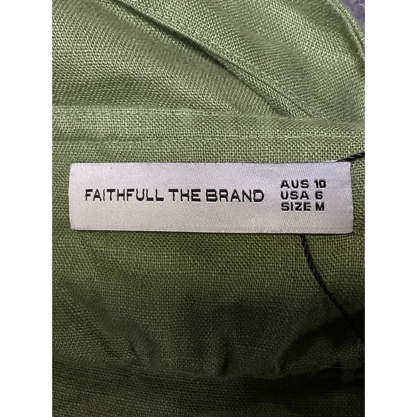 Faithfull The Brand 'Chianti' Green Top Size M