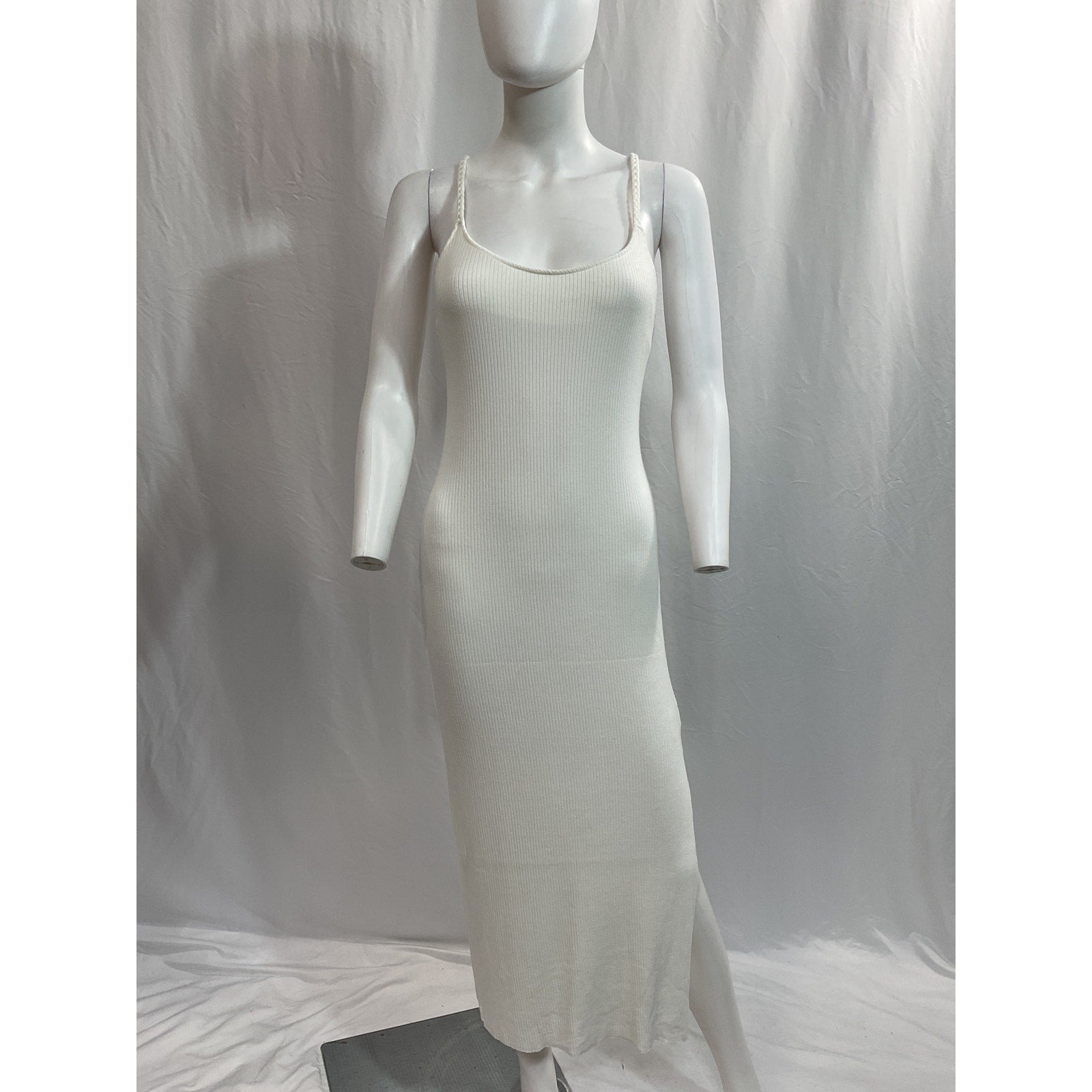 The Range 'Braided' White Strap Midi Dress Size L