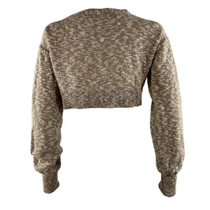 House Of Harlow 1960 Cropped Tan Kennedy Cardigan Size XS