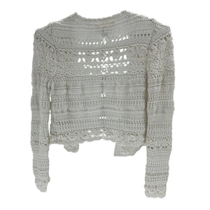 Loveshackfancy Crochet White Middleton Cardigan Size S