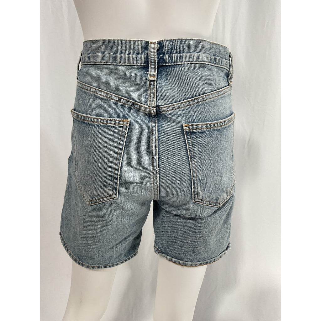 Agolde 'Criss Cross' Blue Denim Jean Short Size 23