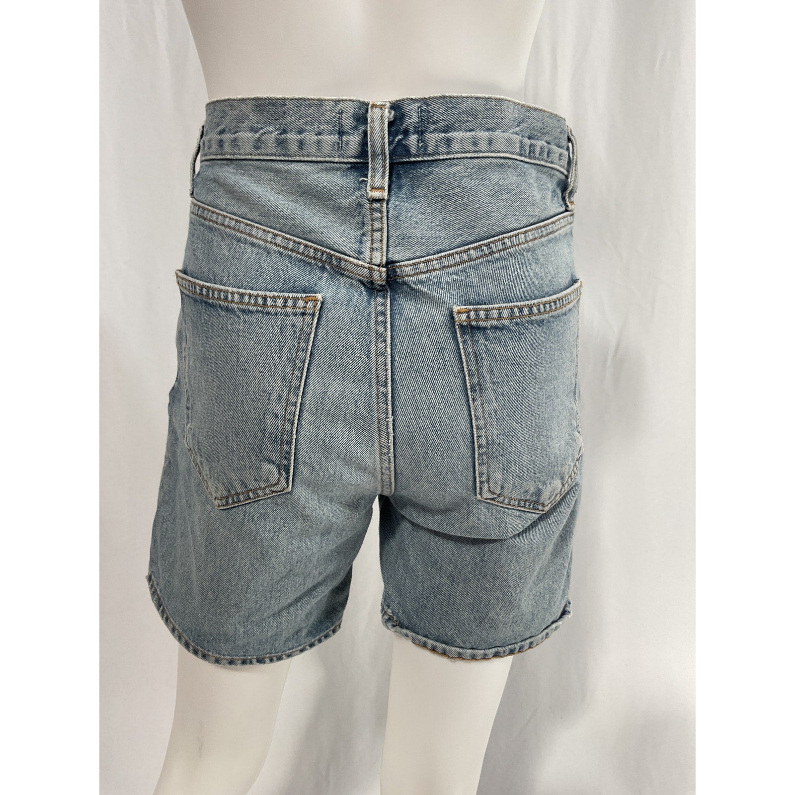 Agolde 'Criss Cross' Blue Denim Jean Short Size 23