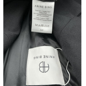 Anine Bing Tailored Black Kaia Blazer Size S