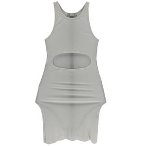 Sandy Liang Cutout White Riblet Minidress Size XXS