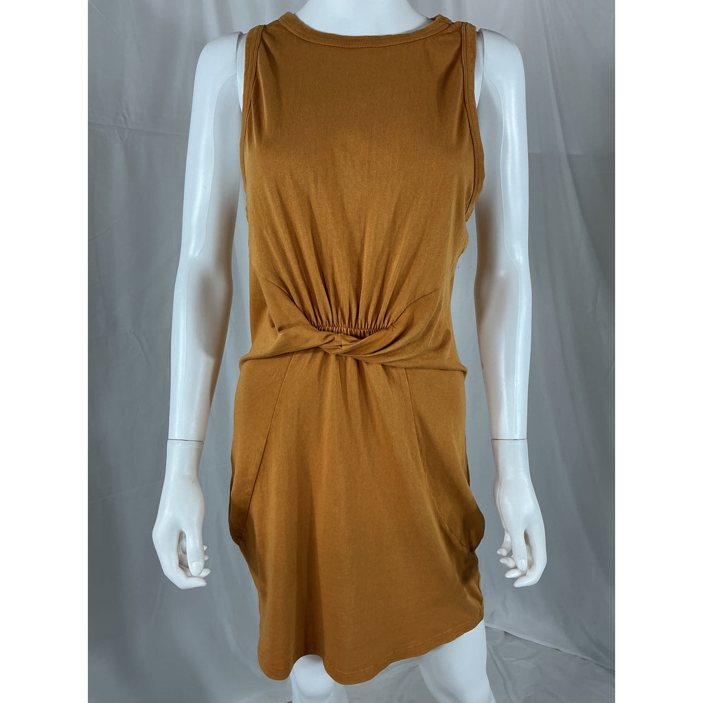L*Space 'Seaview' Gold Cotton Mini Dress Size M