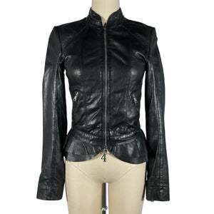 Marissa Webb Sleek Black Moto Jacket Size XS
