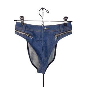 Laquan Smith Denim Dark Blue Hot Short Briefs Size S