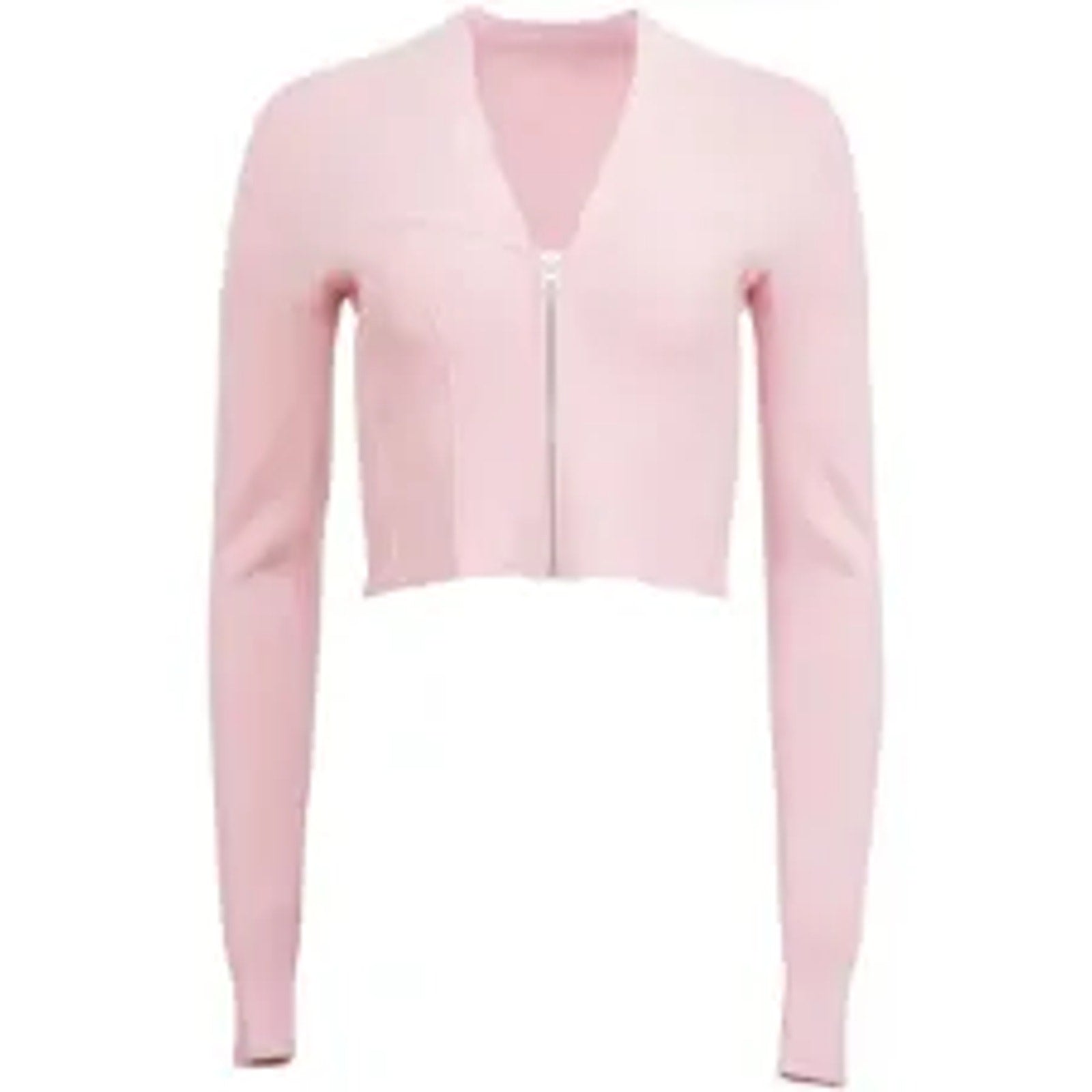 Fleur Du Mal Bustier-Style Pink Viscose Knitted Cardigan Size M