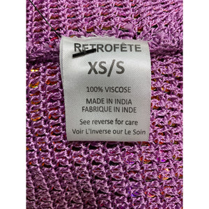 Retrofête Sequined Purple Miriam Top Blouse Size XS / S