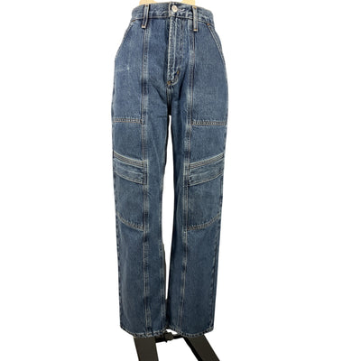 Agolde Utility Blue Cooper Cargo Denim Jeans Size 26