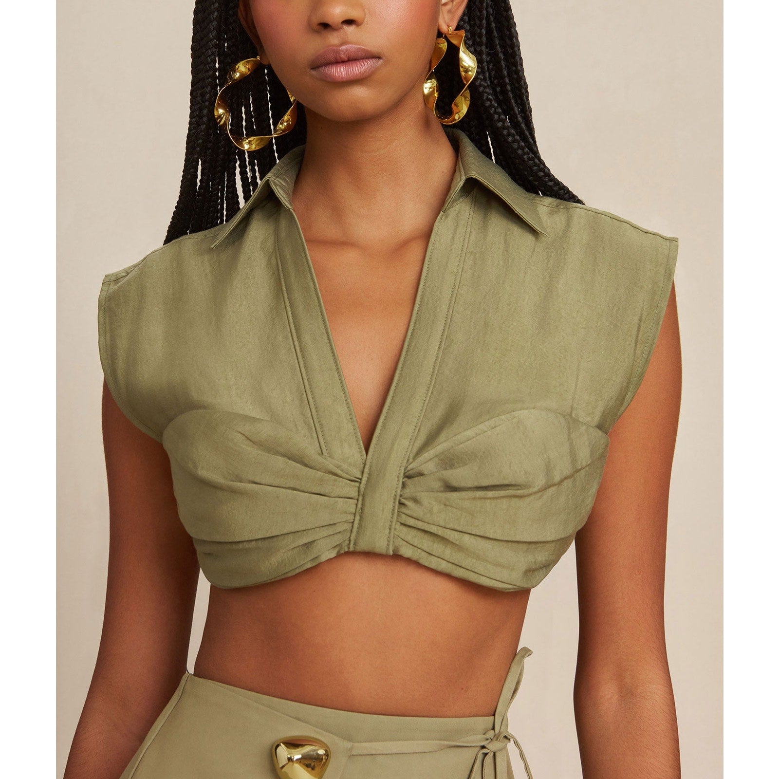 Cult Gaia 'Janette' Green Top Size S