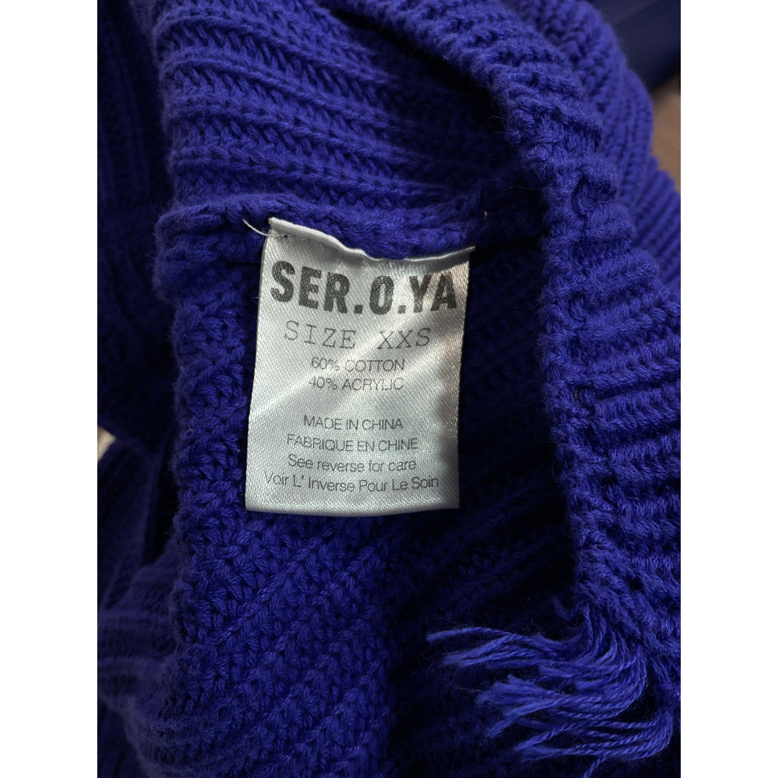 Retrofete 'Cropped' Blue Devin Sweater Size XXS