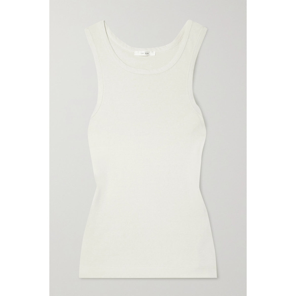 The Row 'Glaura' White Cotton Ribbed Cotton-Jersey Tank Top Size M - NWT