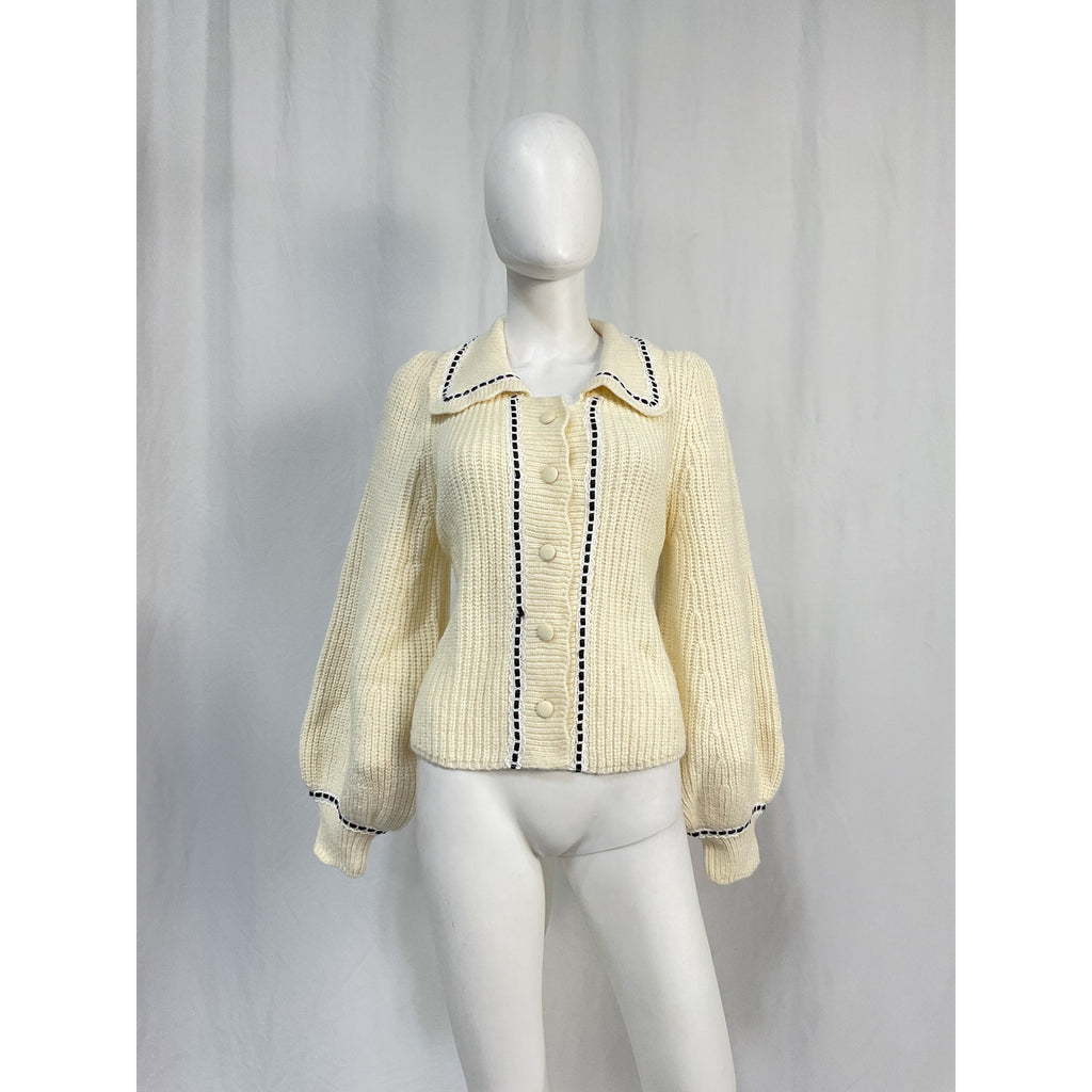 For Love & Lemons 'Jade' Cream Acrylic Cardigan Size S