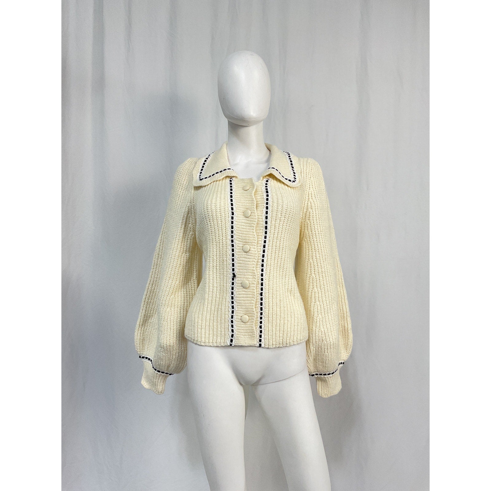 For Love & Lemons 'Jade' Cream Acrylic Cardigan Size S