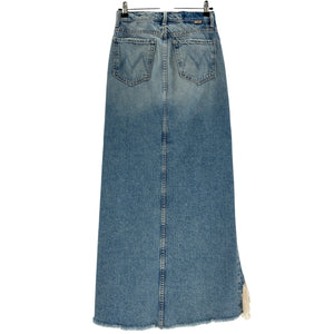 Mother Frayed Blue Ditcher Maxi Skirt Size 23