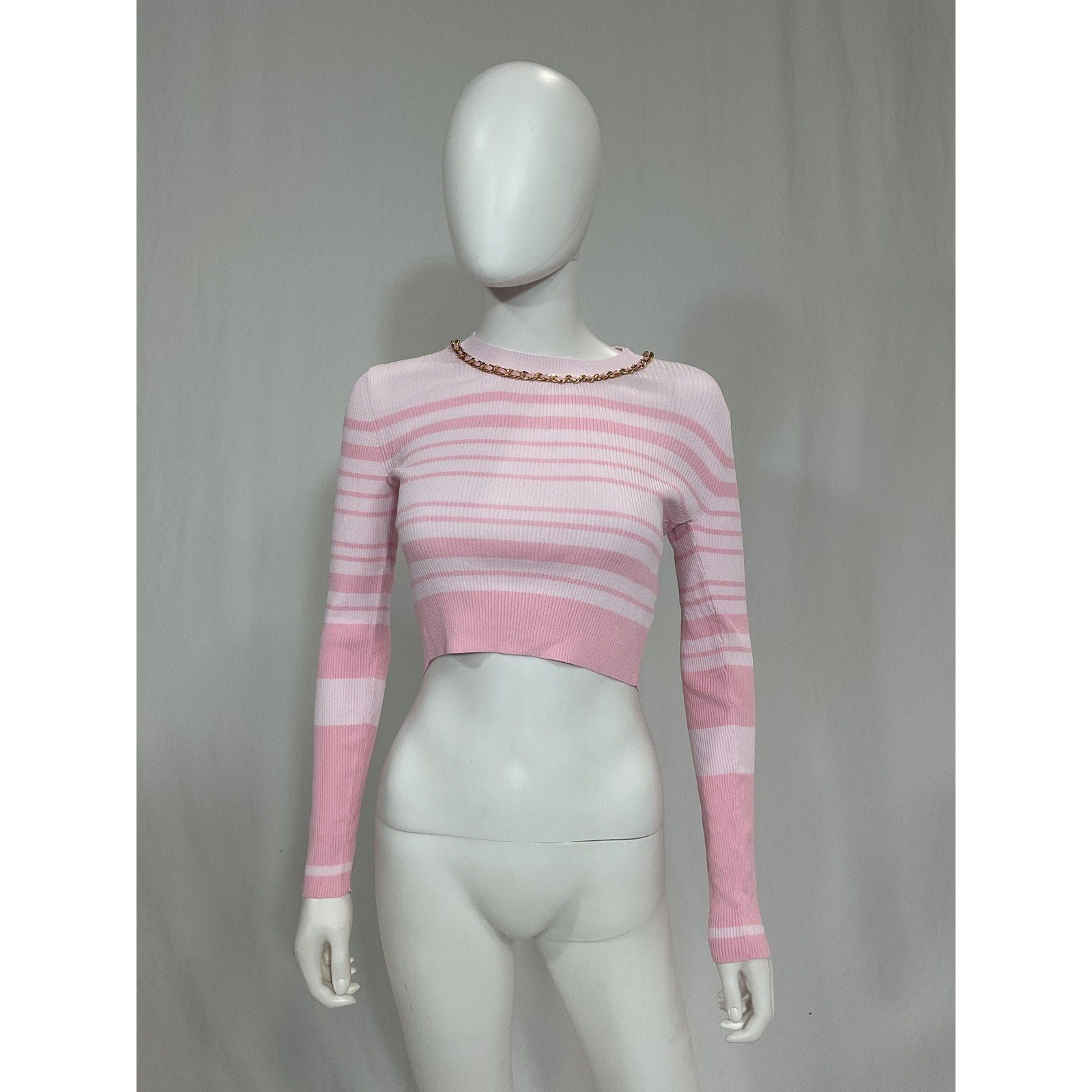 Generation Love 'Yesi' Pink With Gold Neckline Hardware Sweater Size XS - NWT