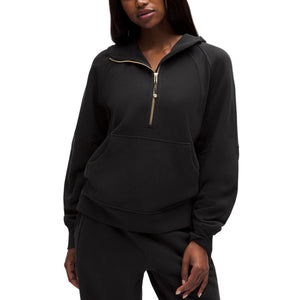 Lululemon Oversized Black Scuba Half Zip Hoodie Size M/L