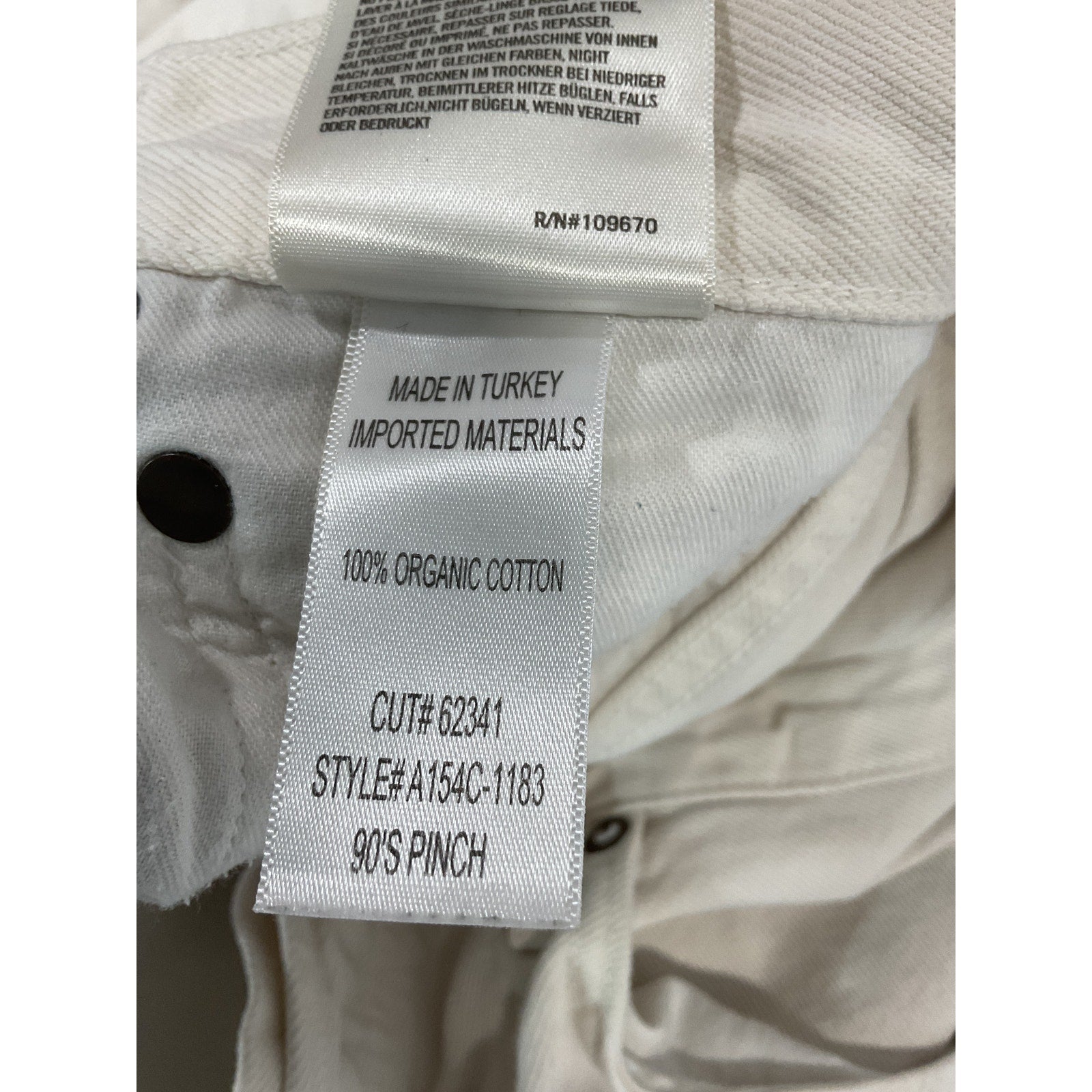 Jenni Kayne '90�s' White Pinch Waist Denim Jean Size 29