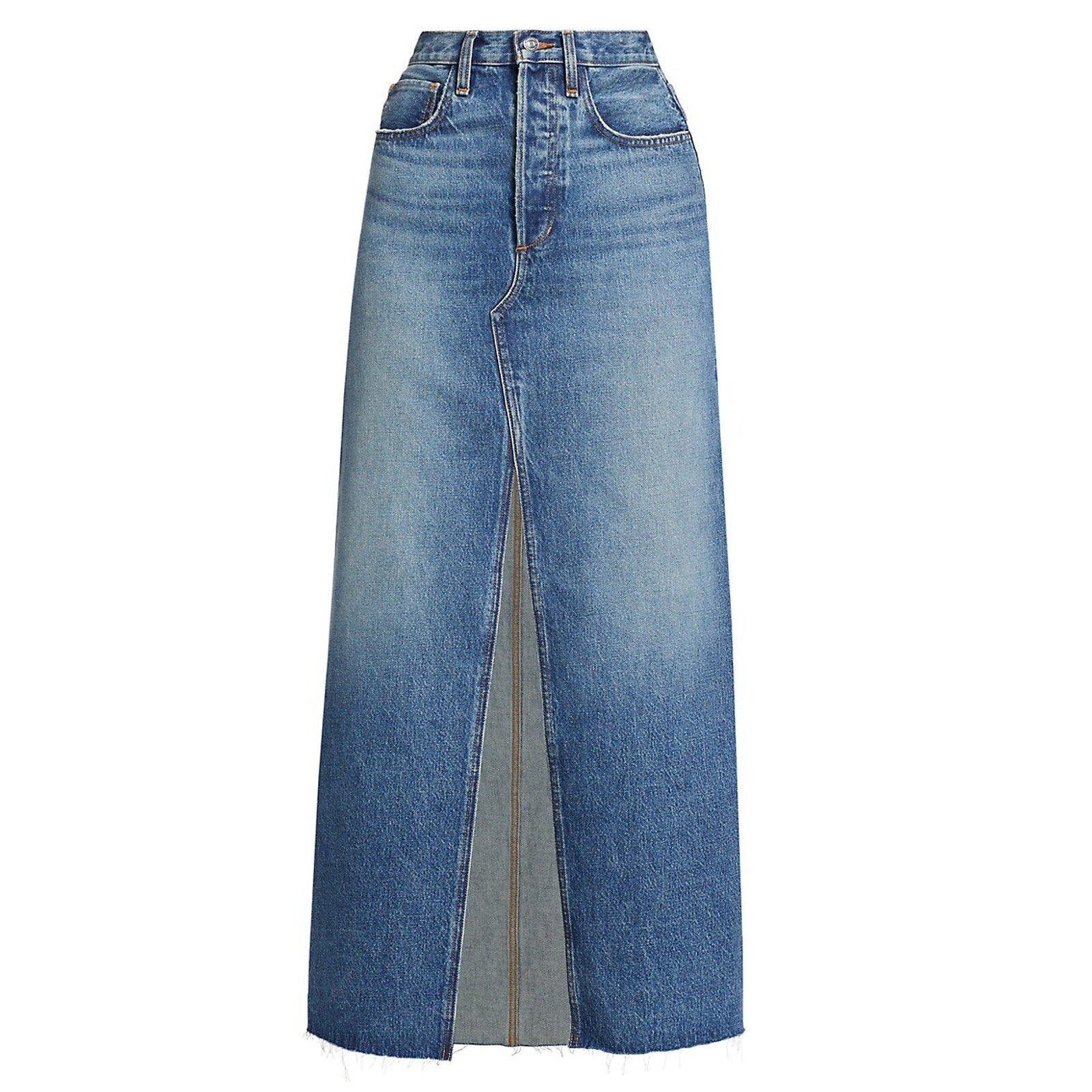 Favorite Daughter 'Sadie' Blue Cotton Denim Maxi Skirt Size 25