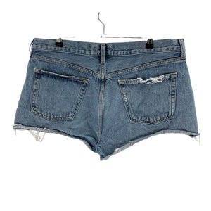 Agolde Distressed Blue Jean Parker Shorts Size 32