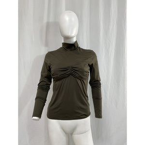 Goldsign 'Zora' Green Long Sleeve Turtleneck Top Size M