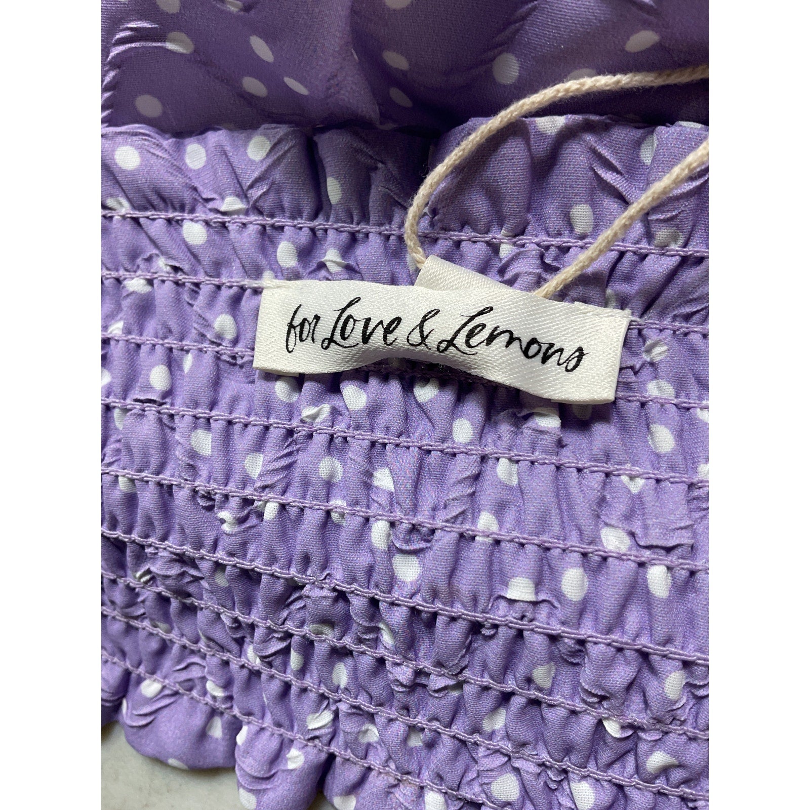 For Love & Lemons 'Chelsea' Purple Crop Top Size XS