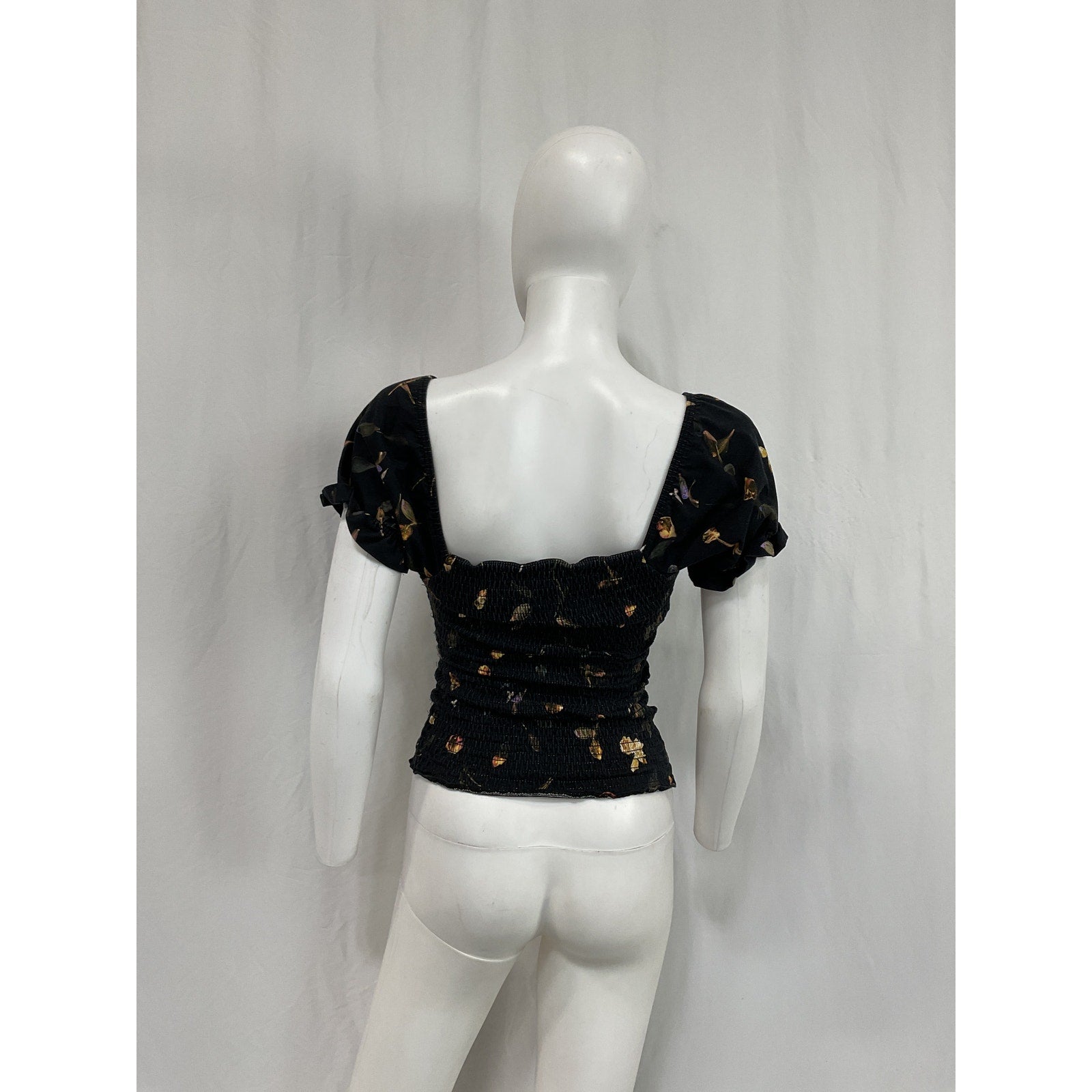 Allsaints 'Martha' Black Cotton Mutare Top Size 4