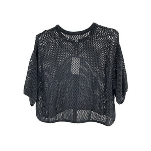 Lspace 'Coast Is Clear' Black Cotton Top Size S