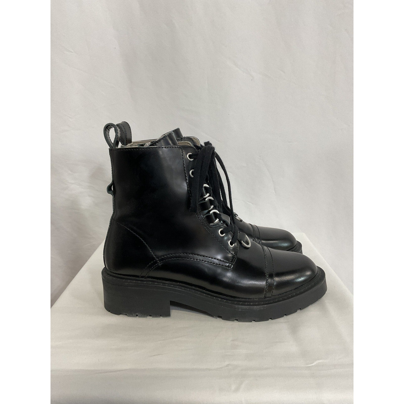 Allsaints 'Lira' Black Leather Boot Size 8