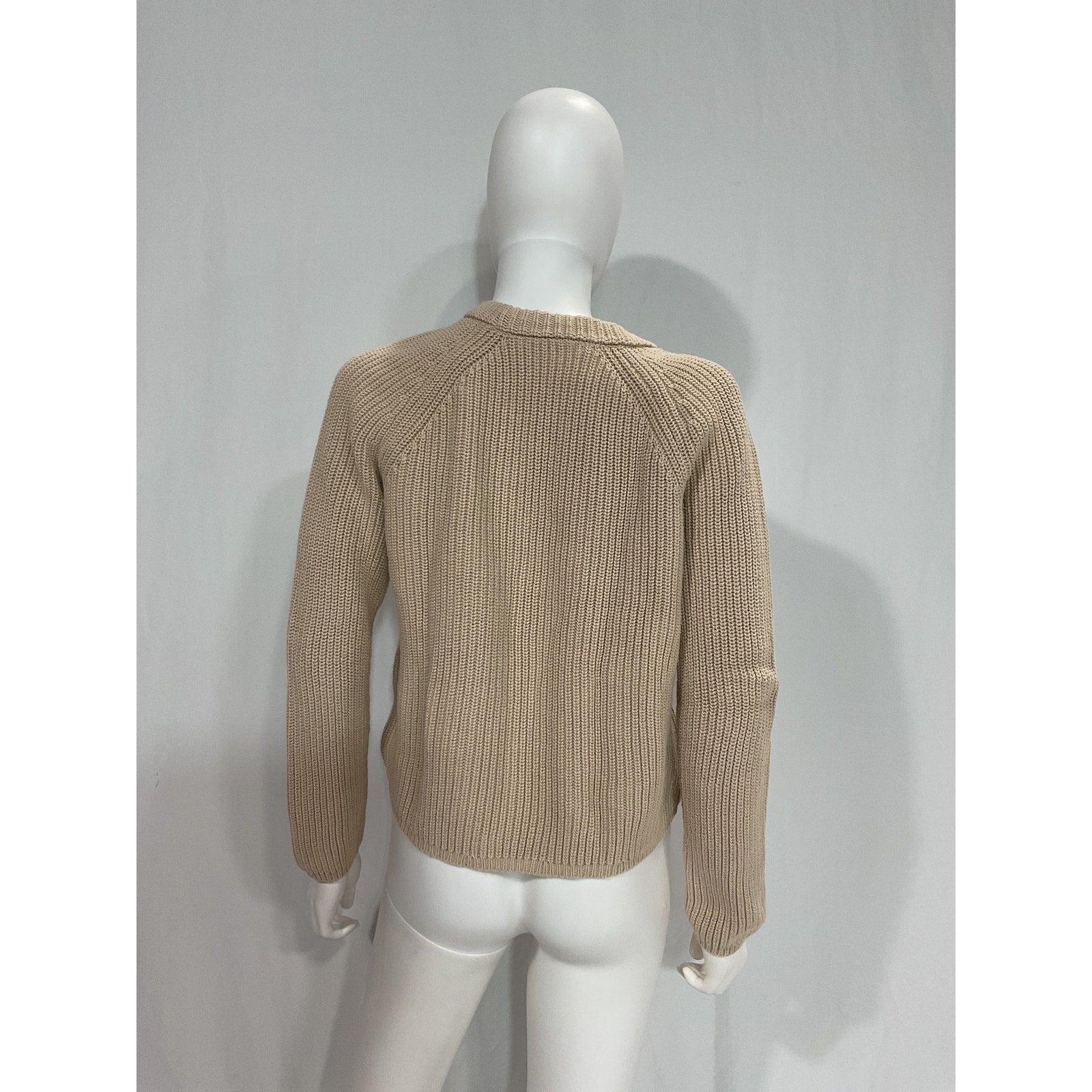Jenni Kayne 'Cotton' Tan Fisherman Sweater Size XS