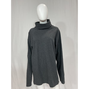 Norma Kamali Oversized 'Raglan' Grey Sleeve Turtleneck Mini Dress Size XS