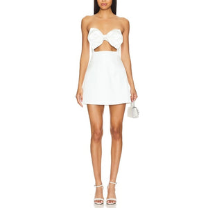 Sau Lee 'Ella' White Polyester Dress Size 00