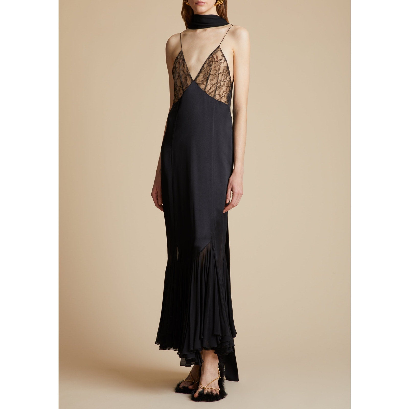 Khaite 'Candita' Black Silk  Dress Size 0