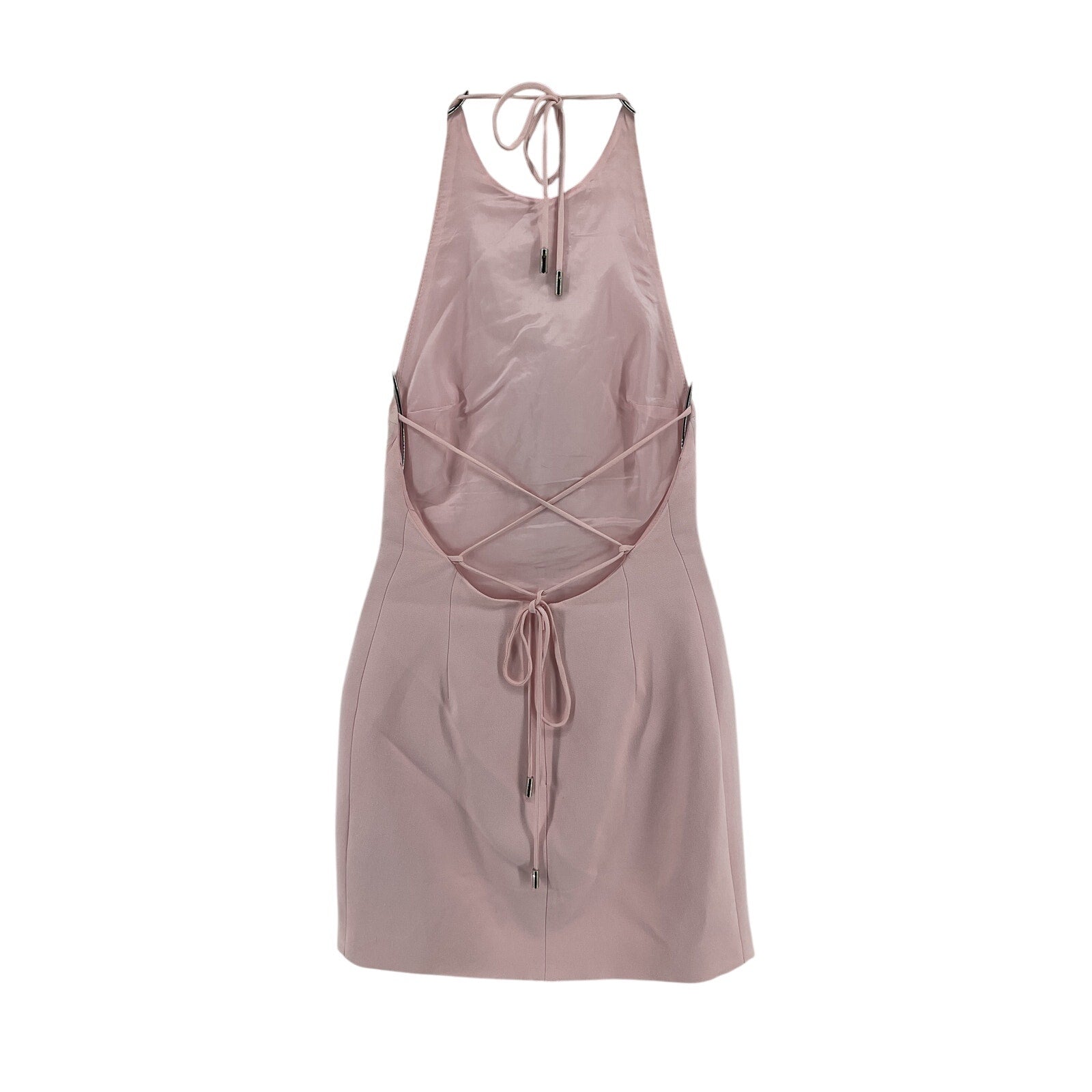 David Koma 'Gradient' Pink Acetate Embroidered Mini Dress Size 2