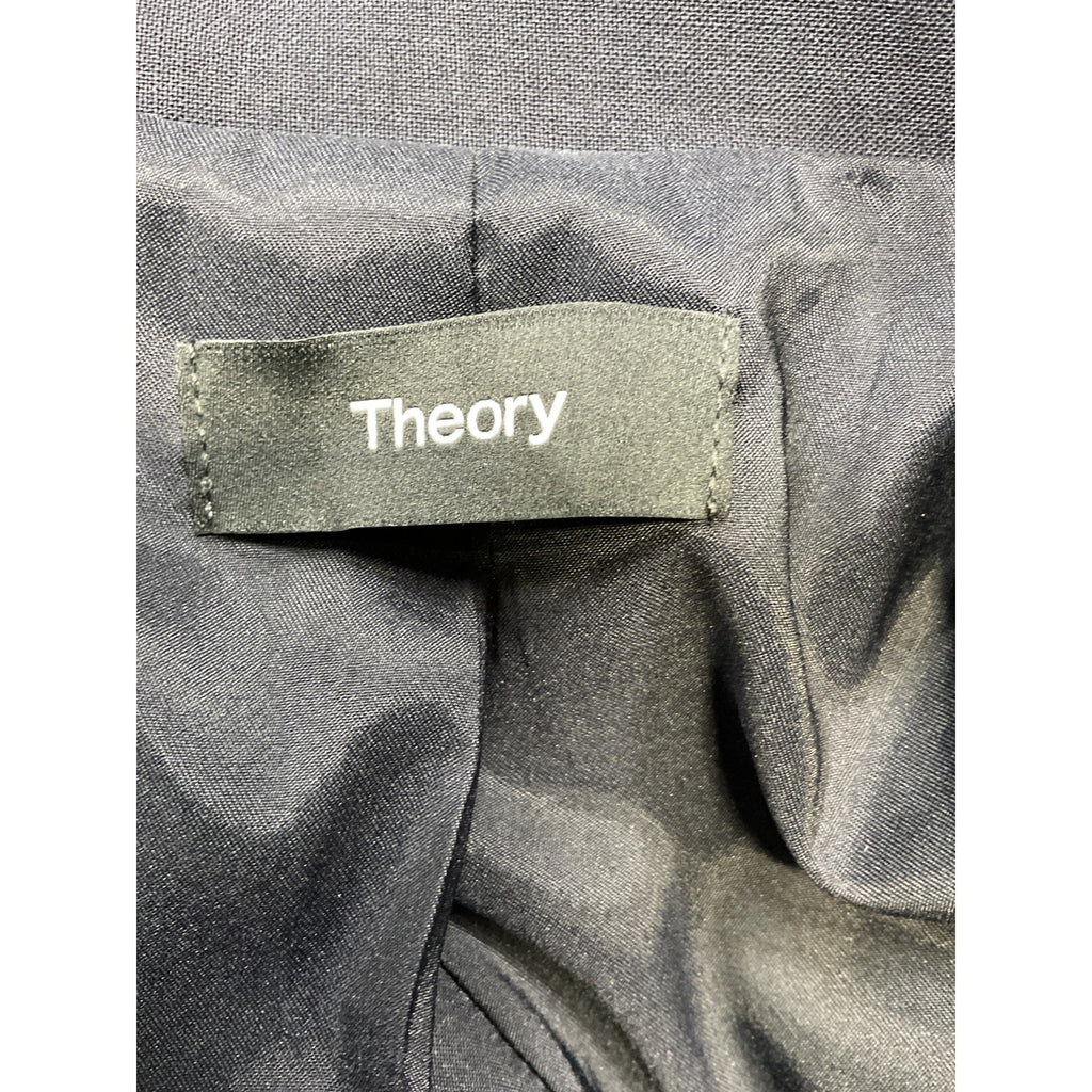 Theory 1 Button Slim Navy Wool Jacket Size 2 - NWT