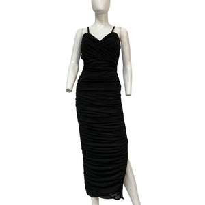 Elliatt Ruched Black Pippa Dress Size XS