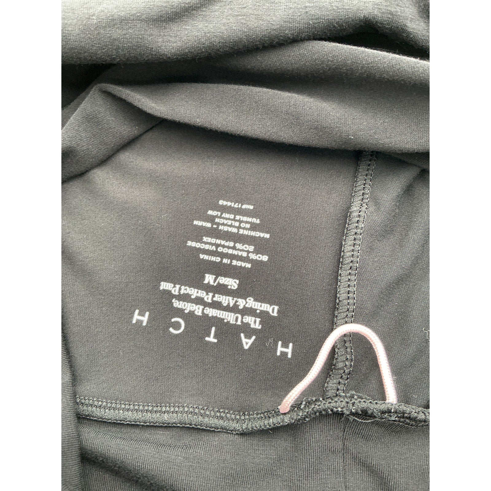Hatch The Ultimate Black Viscose Before, During & After Perfect Pant Size M