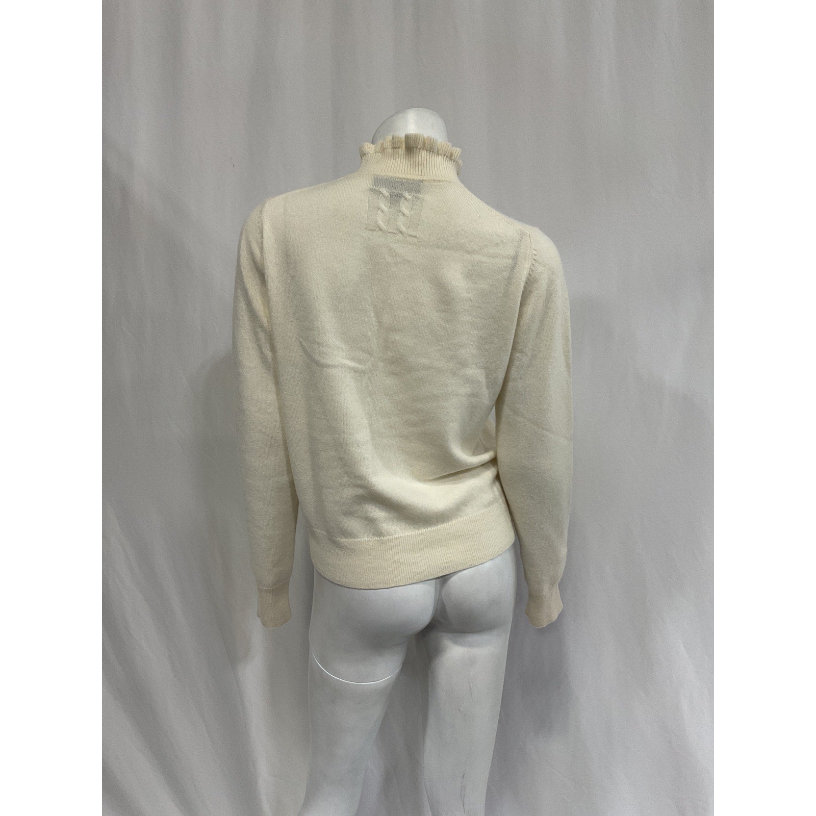 Nili Lotan 'Francis' White Mockneck Sweater Size S