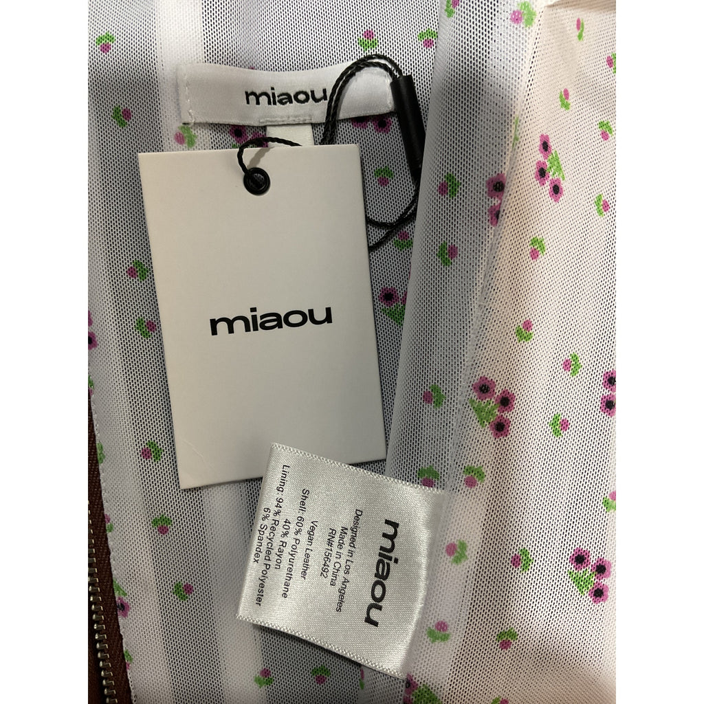 Miaou 'Leia' Brown Polyurethane Corset Top Size M - NWT