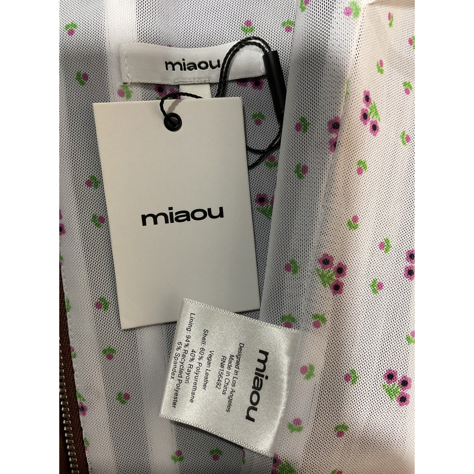 Miaou 'Leia' Brown Polyurethane Corset Top Size M - NWT