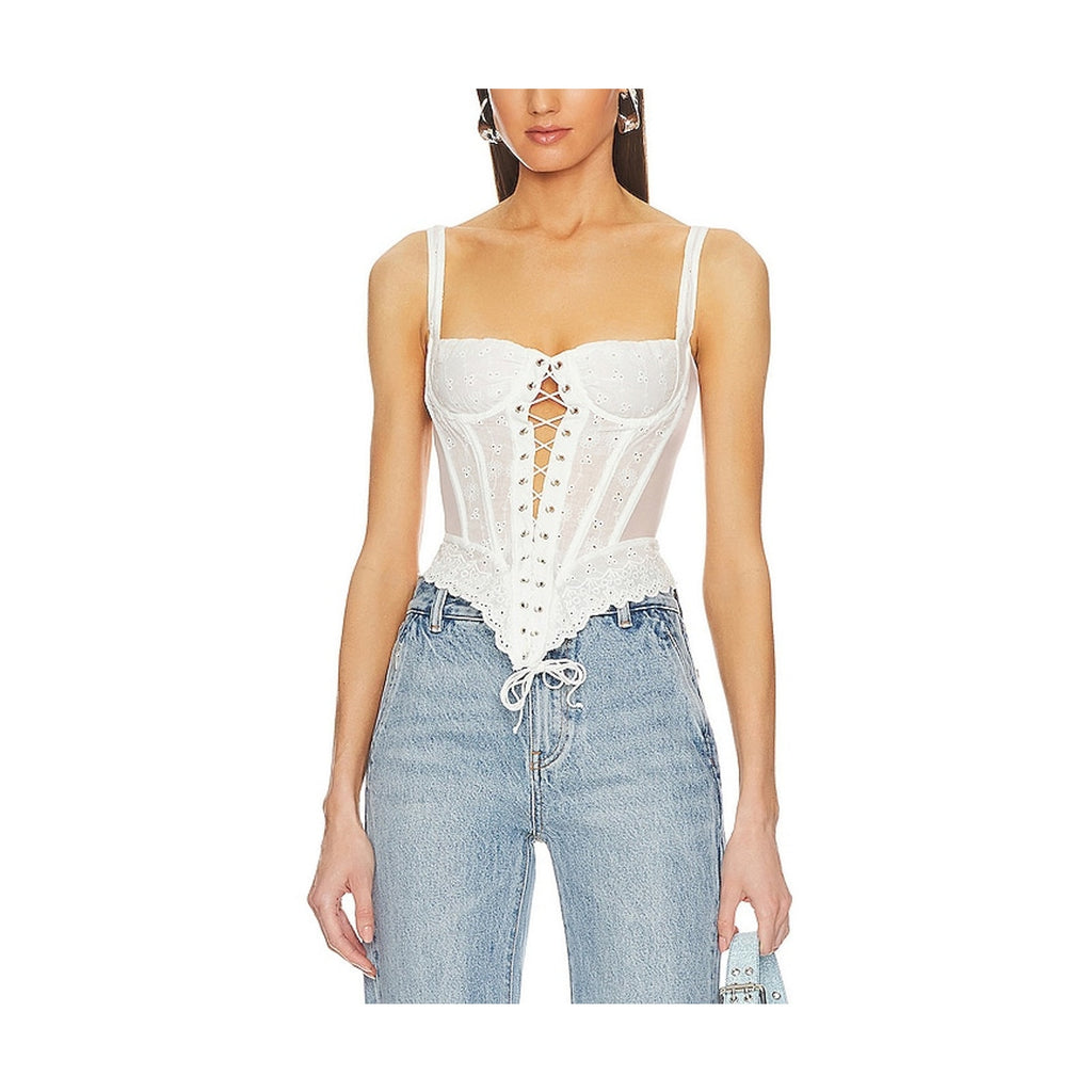 Miaou 'Deville' White Cotton Top Size M - NWT