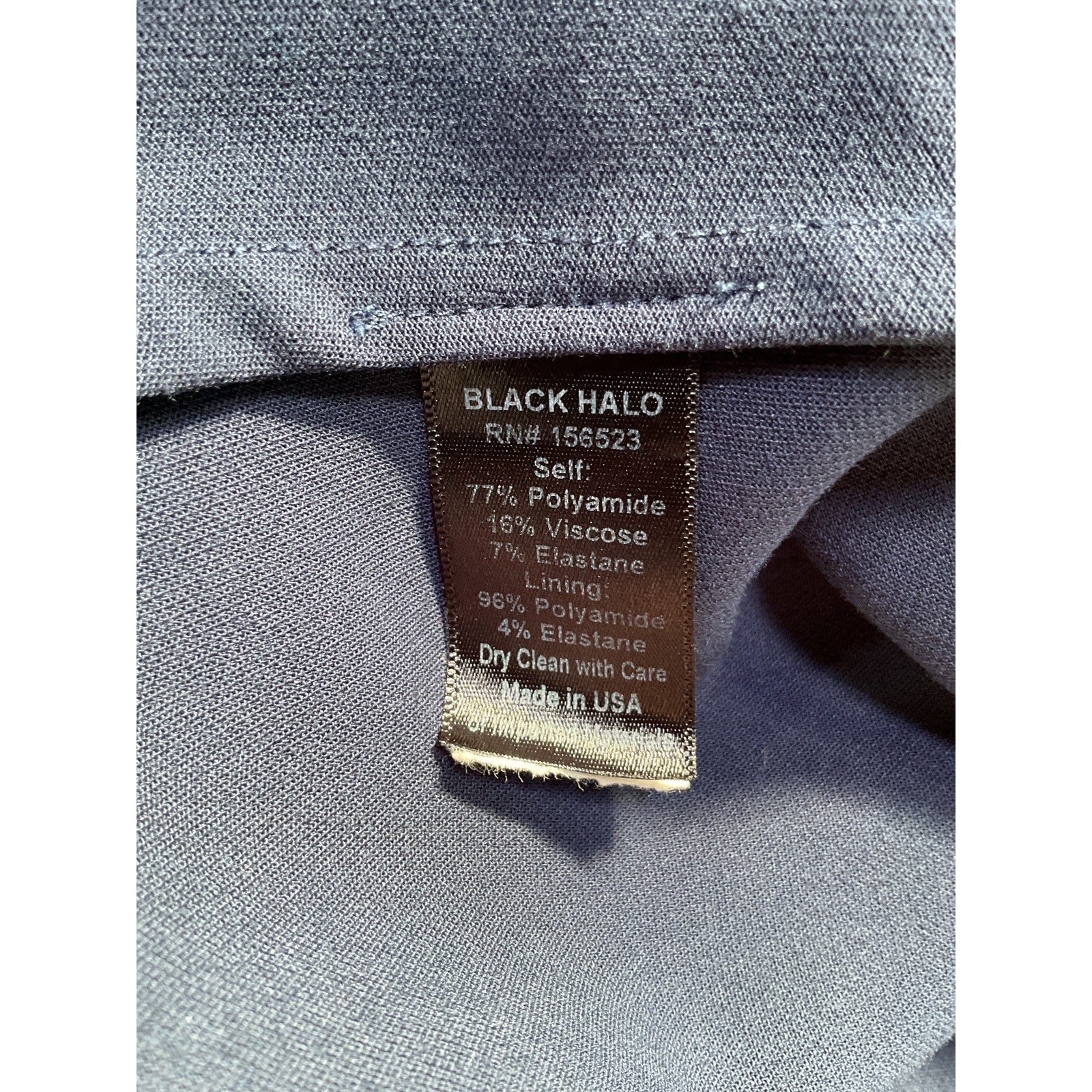 Black Halo 'Carolina' Blue Polyamide Dress Size 4