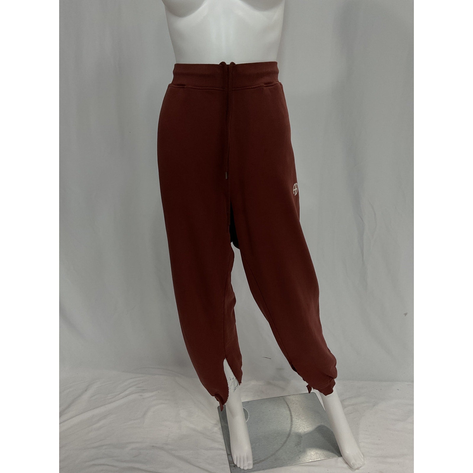 Anine Bing 'Tyler' Red Fleece Logo Jogger Size M