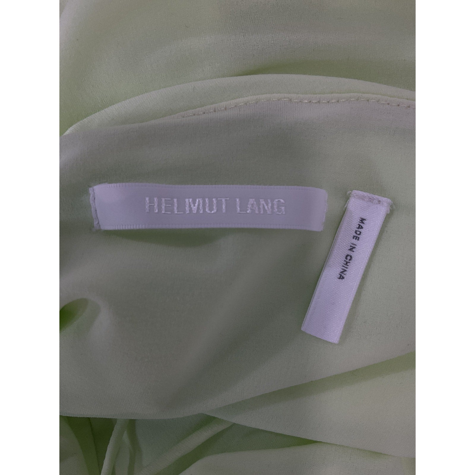 Helmut Lang 'Twist' Yellow Tube Size S